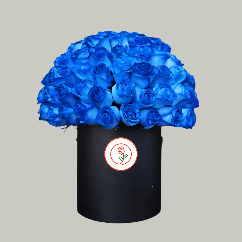 Blue Roses HatBox