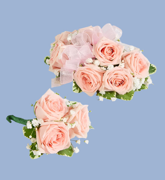 Spray Rose Corsage and Boutonniere