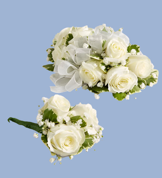 Spray Rose Corsage and Boutonniere